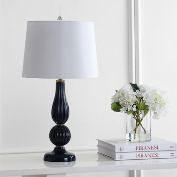 Maddie 28" Glass/Metal LED Table Lamp - JONATHAN Y